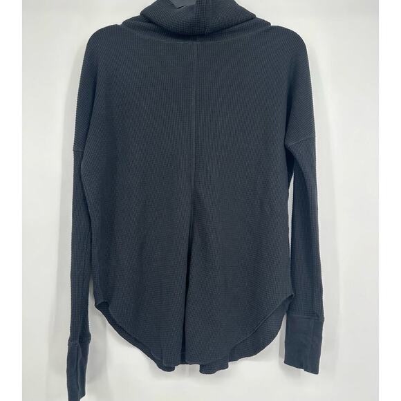 Aritzia The Group by Babaton waffle knit Cowl Neck Long Sleeve Size XS black - Picture 6 of 9
